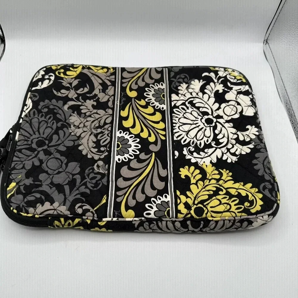 Vera Bradley Yellow Baroque Padded Quilted Laptop Tablet Sleeve Case